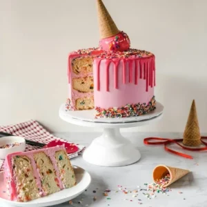 Tarta Confetti rosa · Nourette